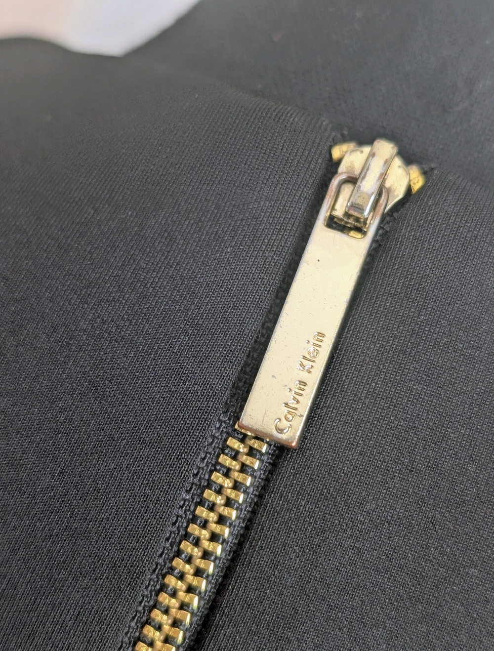 Calvin Klein Black Bodycon Dress Gold studded Hardware Sheath Cocktail Midi (2) - Picture 5 of 7